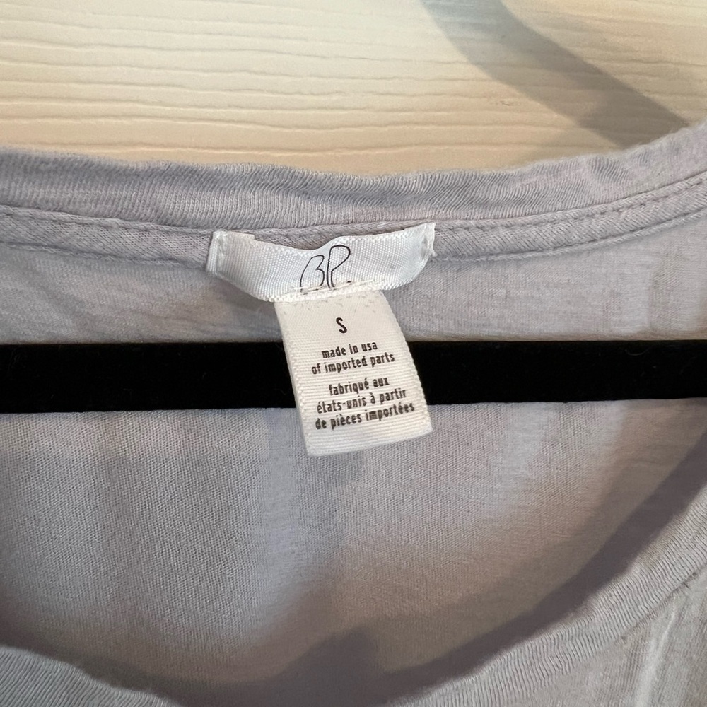 BP Short Sleeve T-Shirt Scoop Neck with Front Knot in Grey Nordstrom - Picture 13 of 15